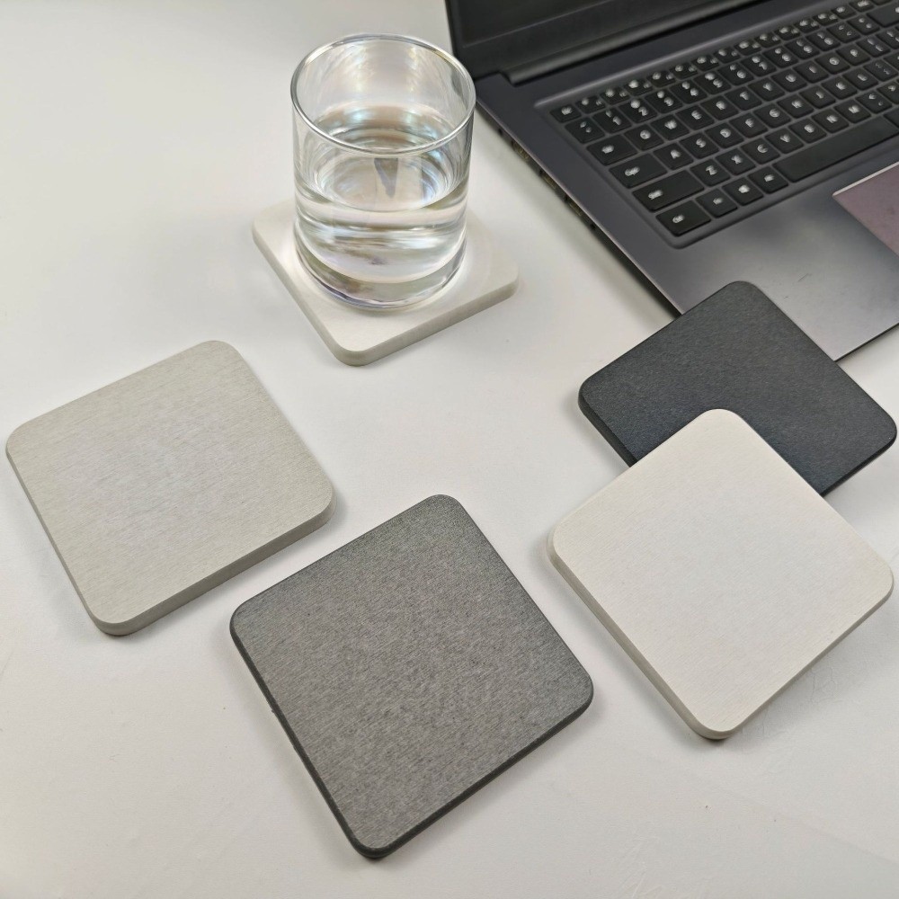 Marble Coaster Set - 新しい速乾性珪藻土コースター滑り止め厚手カップマット防湿耐熱カップパッドプレースマット浴室用