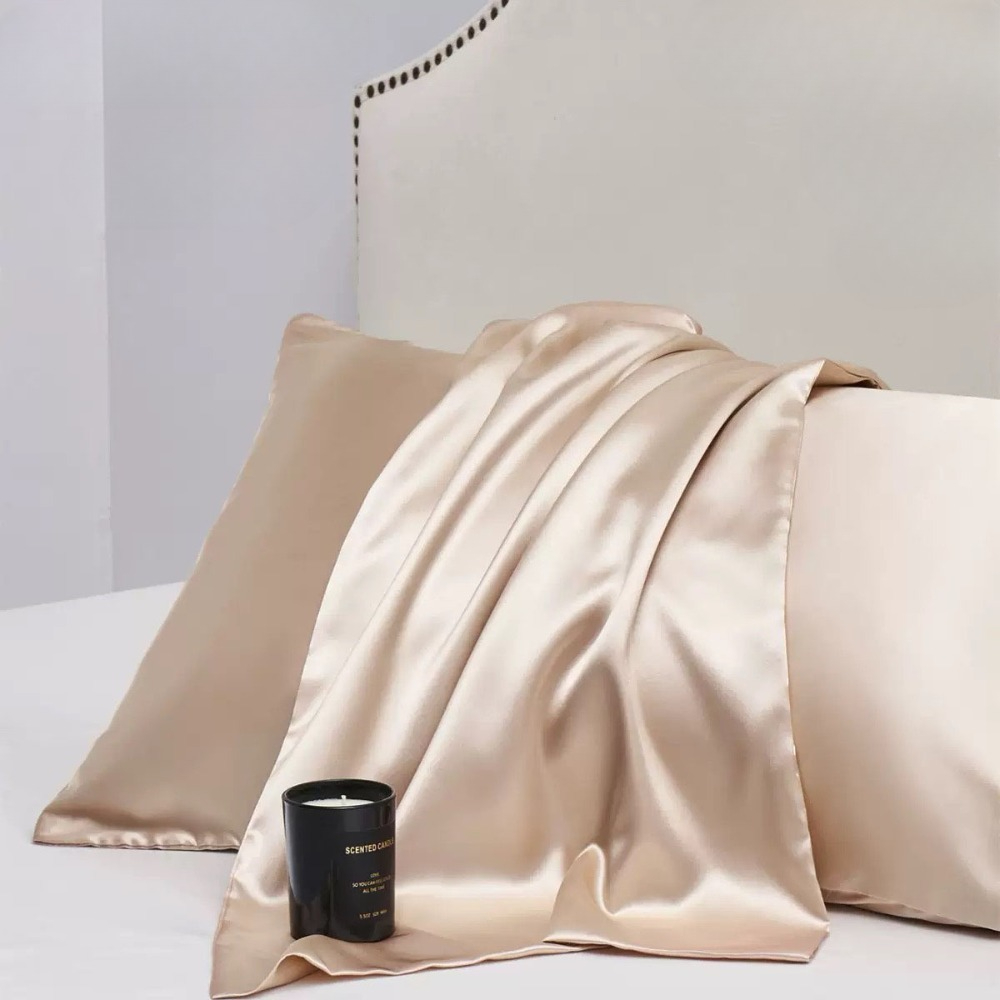Silk Pillowcase - シルク枕カバー1枚 シルク枕カバー 天然シルク枕カバー マルベリーシルク枕カバー スタンダードサイズ