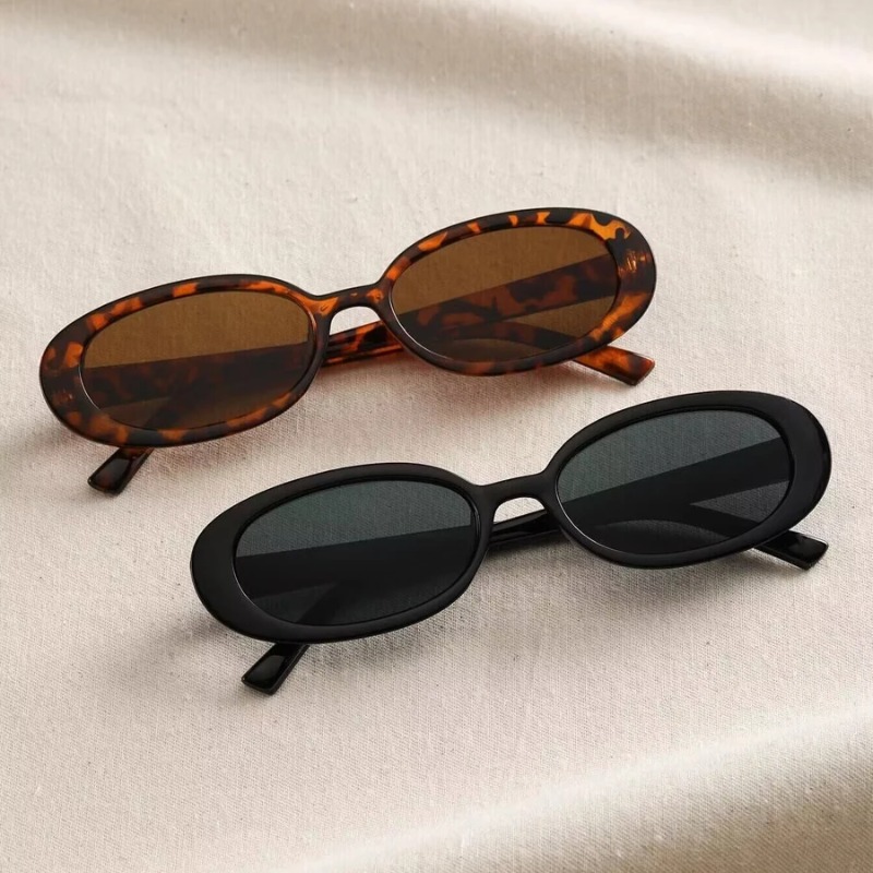 Designer Sunglasses - ヴィンテージオーバルサングラス女性の高級ブランドデザイナー小さなサングラスレトロ黒赤メガネレディースゴーグル UV400 眼鏡