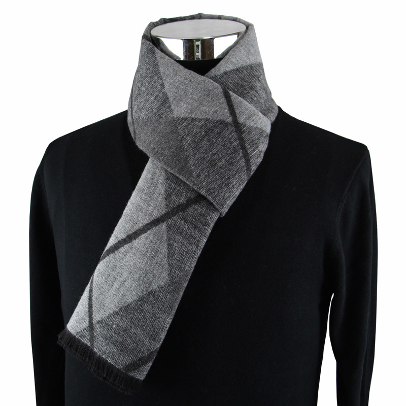 Cashmere Scarf - 最新ファッションデザインカジュアルスカーフ 冬用メンズカシミヤスカーフ 高級ブランド 高品質 暖かいネッカチーフ モダールスカーフ