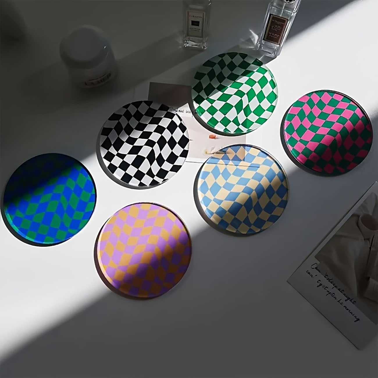6個入り - 木製コースター、滑り止めと耐熱性のあるダイニン - Marble Coaster Set のレビューと価格