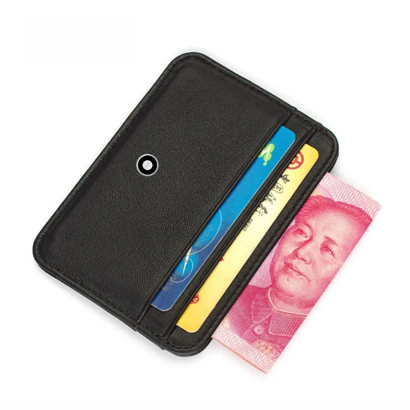 ハイエンド高級ビジネス100%本革メンズ財布男性用薄型ミニI - Leather Wallet Men のレビューと価格