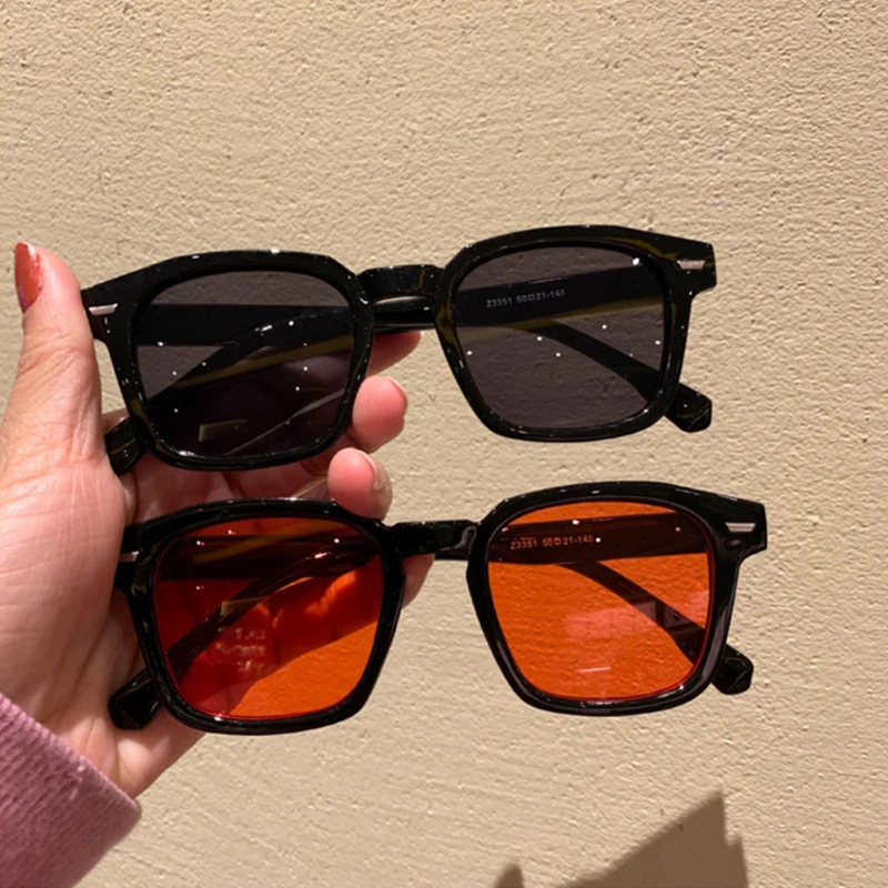 新作レトロサングラス、Y2K風、カラーレンズ、スクエアフレー - Sunglasses Uv400 のレビューと価格