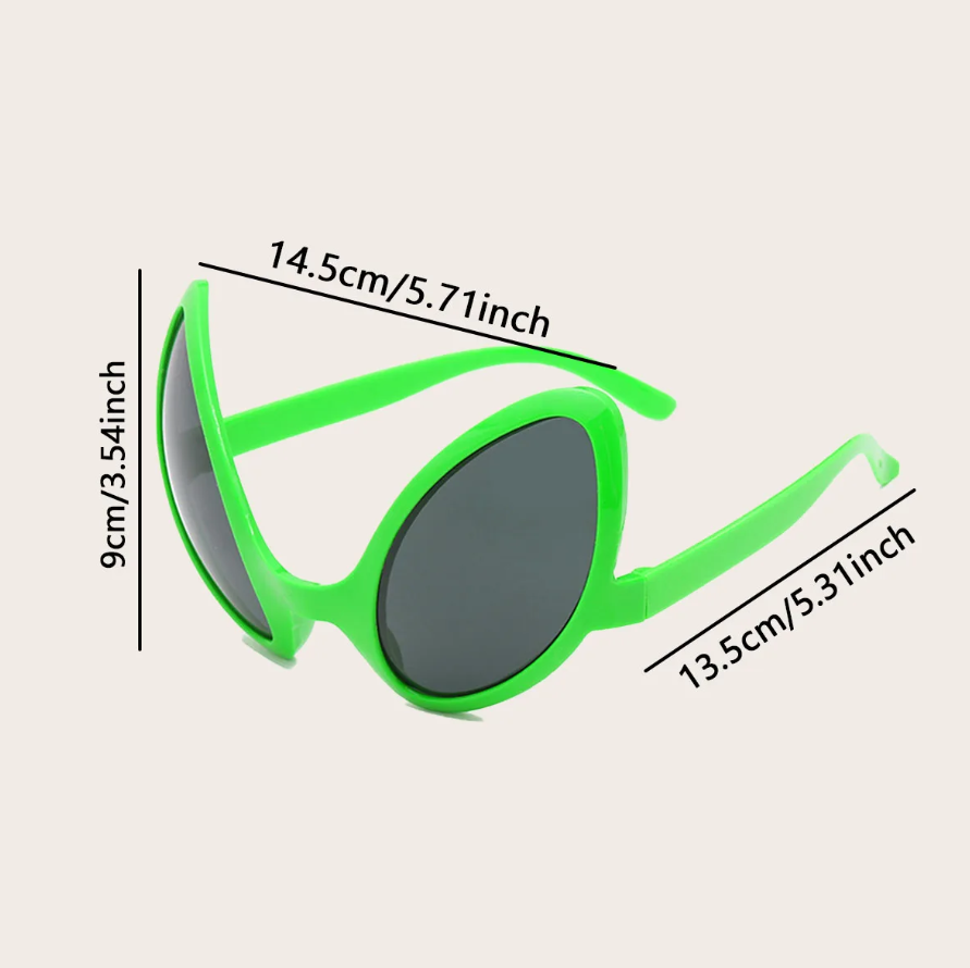 グリーンエイリアン火星人の風変わりなサングラス 2D 光学ガ - Sunglasses Uv400 のレビューと価格