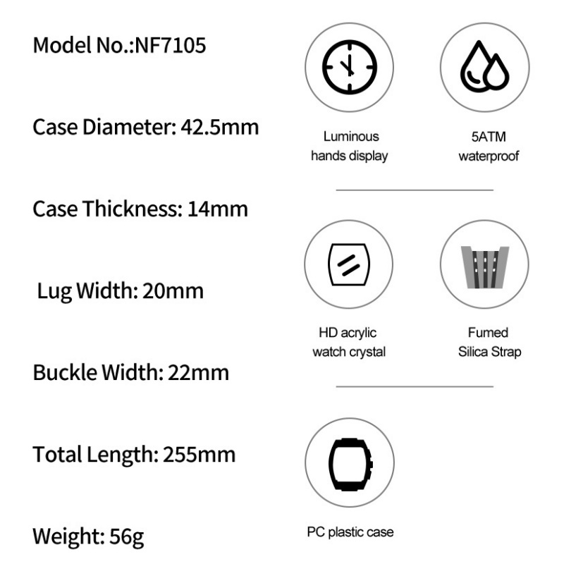NAVIFORCE メンズ腕時計 5ATM 防水クォーツクロ - Luxury Watch Men のレビューと価格