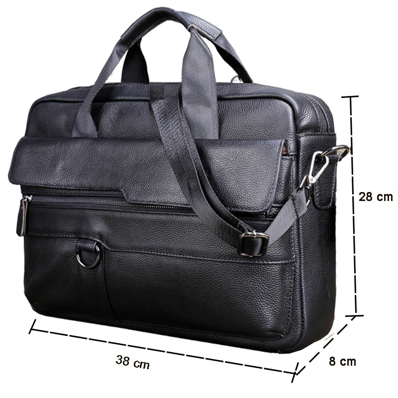 男性用の本革トラベルバッグ,大容量の本革メッセンジャーバッグ - Leather Briefcase のレビューと価格