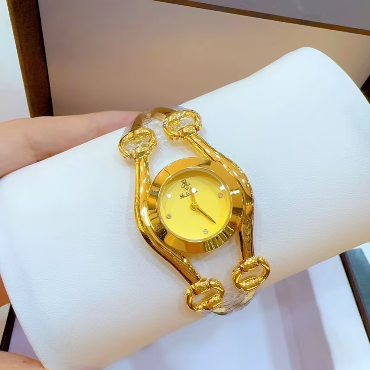 新しいフランスドバイ 24 K ゴールドメッキ腕時計ウェディ - Gold Plated Jewelry のレビューと価格