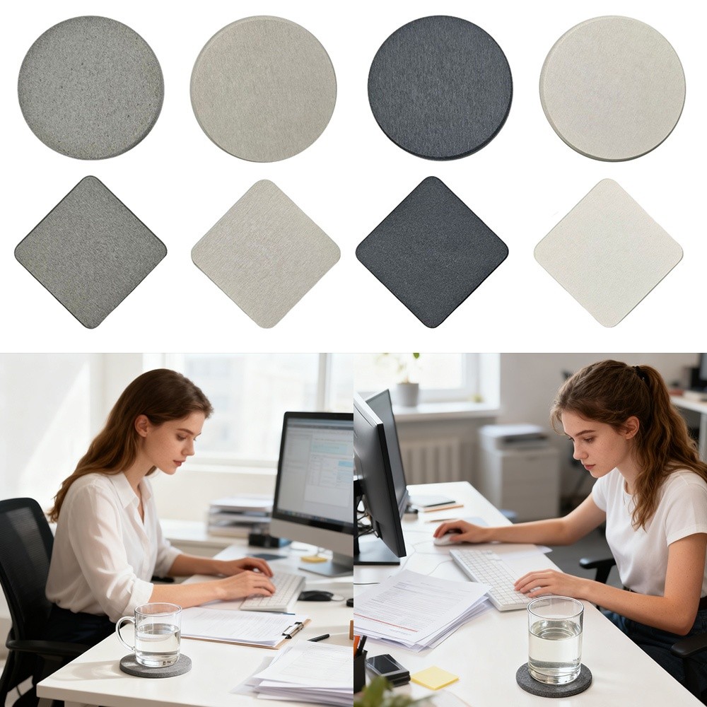 新しい速乾性珪藻土コースター滑り止め厚手カップマット防湿耐熱 - Marble Coaster Set のレビューと価格