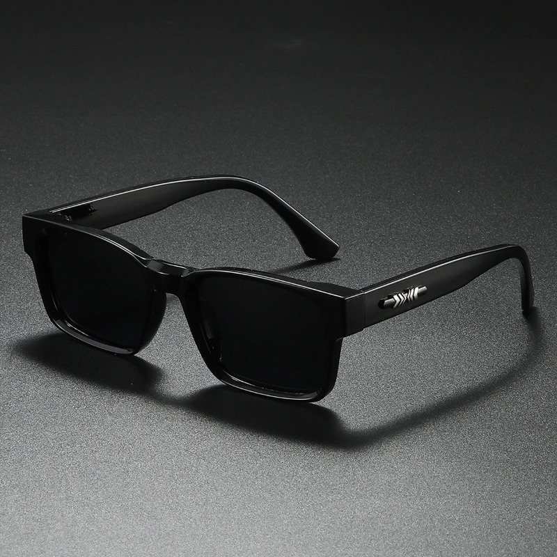 品質の高いメンズスクエア偏光サングラス、メタルコアサングラス - Sunglasses Uv400 のレビューと価格