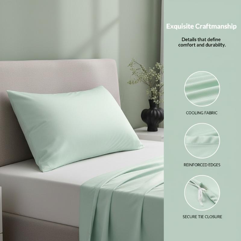 新登場！夏用冷却アイスシルク枕カバー、通気性抜群のエアコン対 - Silk Pillowcase のレビューと価格