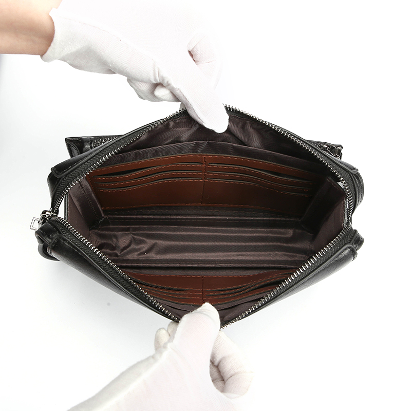 新しいメンズコンビネーションロック盗難防止クラッチバッグハン - Leather Wallet Men のレビューと価格