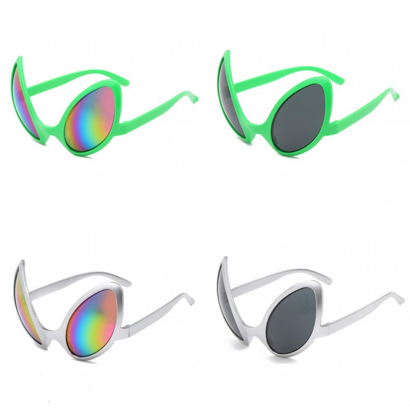 面白い宇宙人モチーフのメガネ。男女兼用。虹色のレンズが特徴。 - Sunglasses Uv400 のレビューと価格