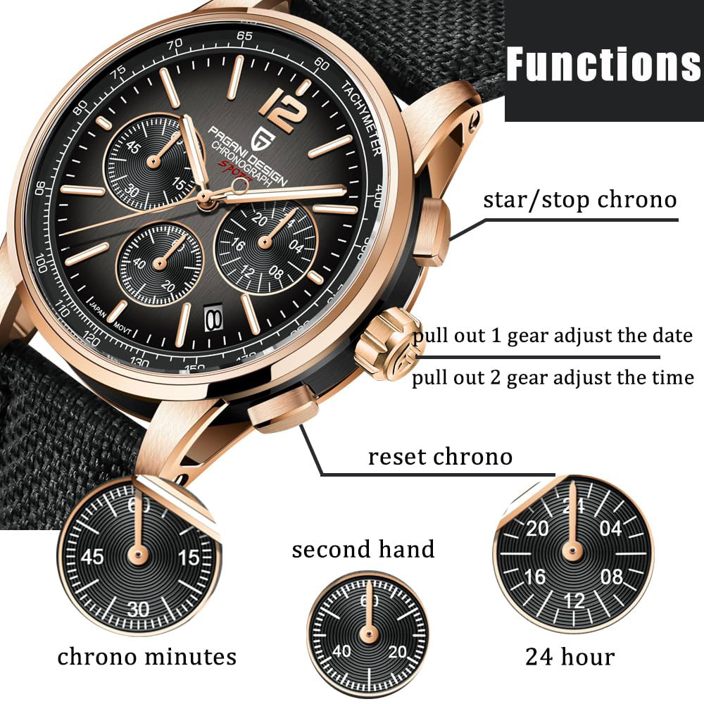 パガーニデザイン 新品 メンズ腕時計 41mm クロノグラフ - Luxury Watch Men のレビューと価格