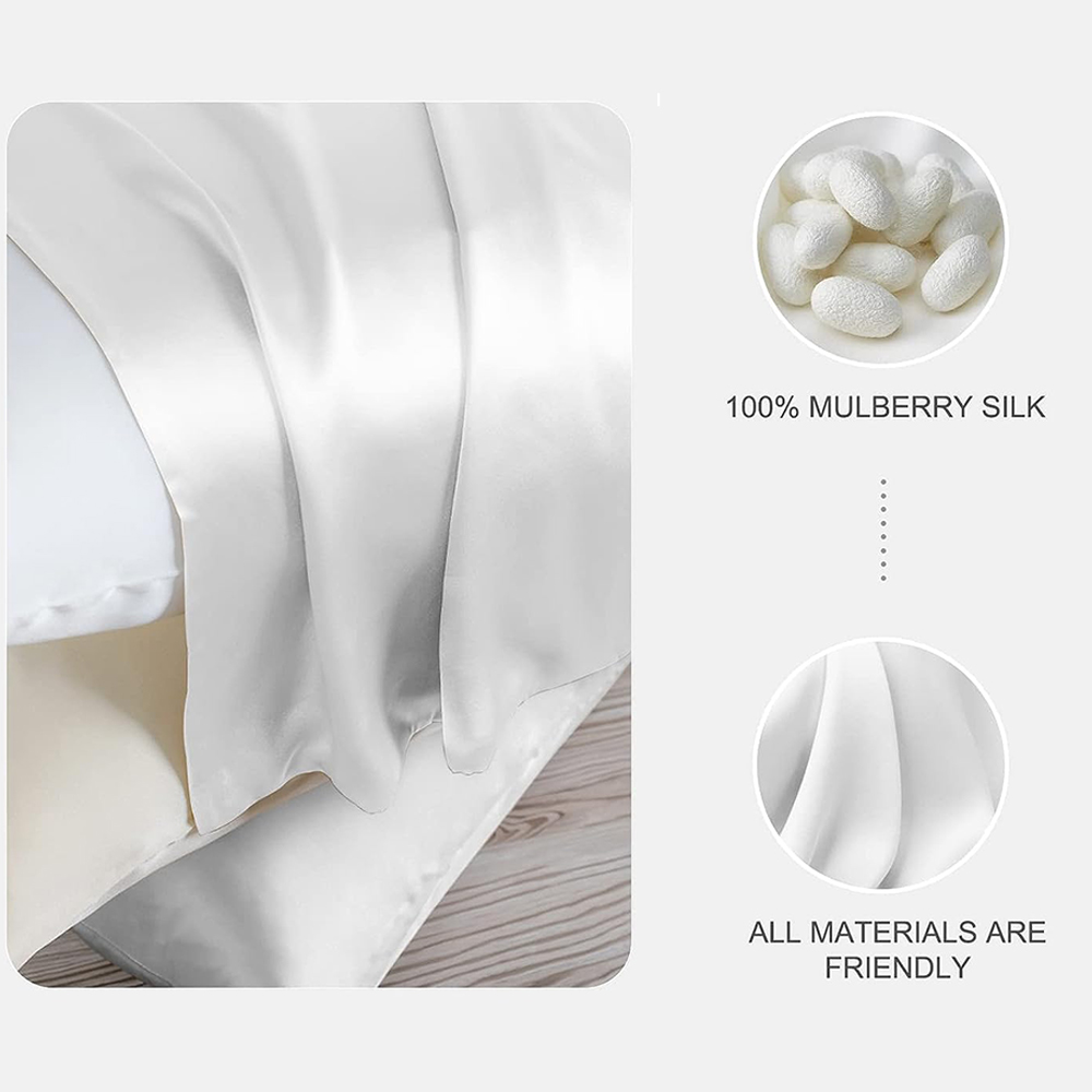 6A 30MM 100%両面純粋天然桑絹枕カバー、高級高品質 - Silk Pillowcase のレビューと価格