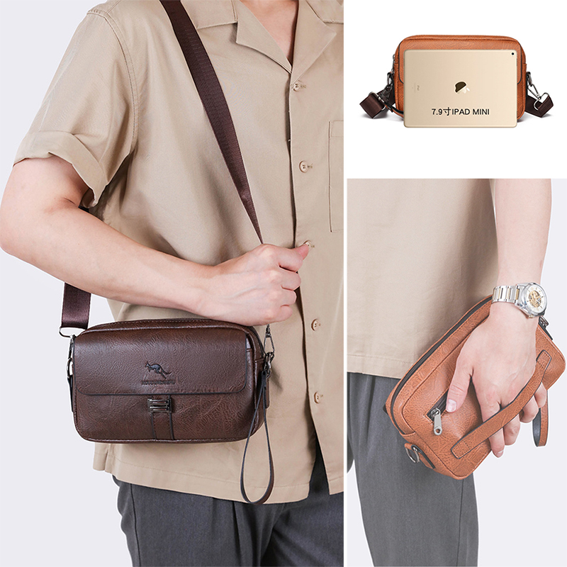 PUレザー メンズ クラッチバッグ 財布 ミニショルダー ポ - Leather Wallet Men のレビューと価格
