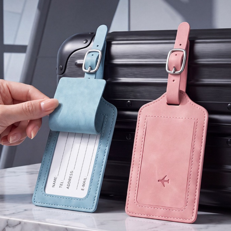 1個入りPUレザー製ラゲージタグ、男女兼用旅行アクセサリー、 - Travel Luggage Set のレビューと価格