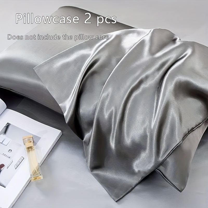 2ピースサテン枕カバーセット、柔らかく通気性があり、滑らかで - Silk Pillowcase のレビューと価格