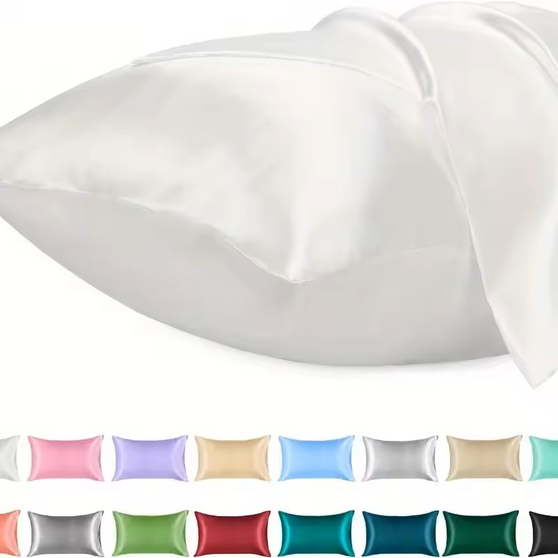 1枚入りサテン枕カバー、髪に優しいシルクのような肌触り、滑ら - Silk Pillowcase のレビューと価格