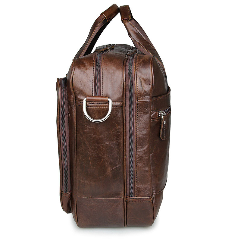 Lachiour-メンズ本革ハンドバッグ,ヴィンテージトート - Leather Briefcase のレビューと価格